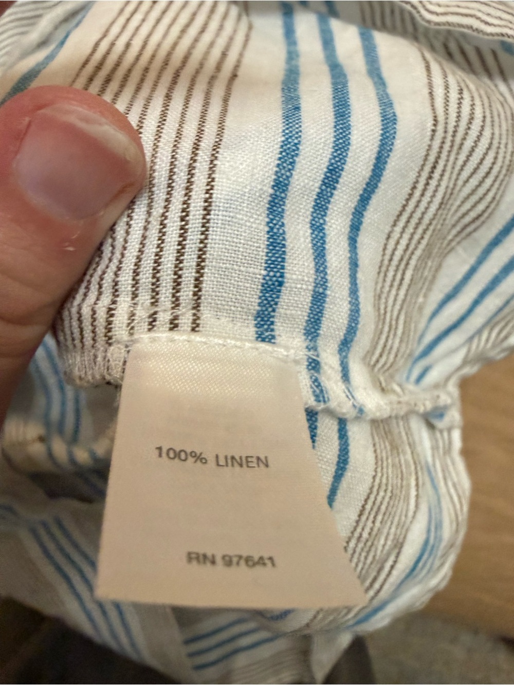 J.Jill Striped Sleeveless Linen knee length  Dress in Blue and Cream - Picture 8 of 9